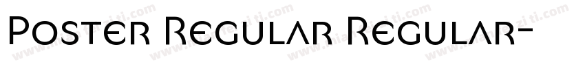 Poster Regular Regular字体转换